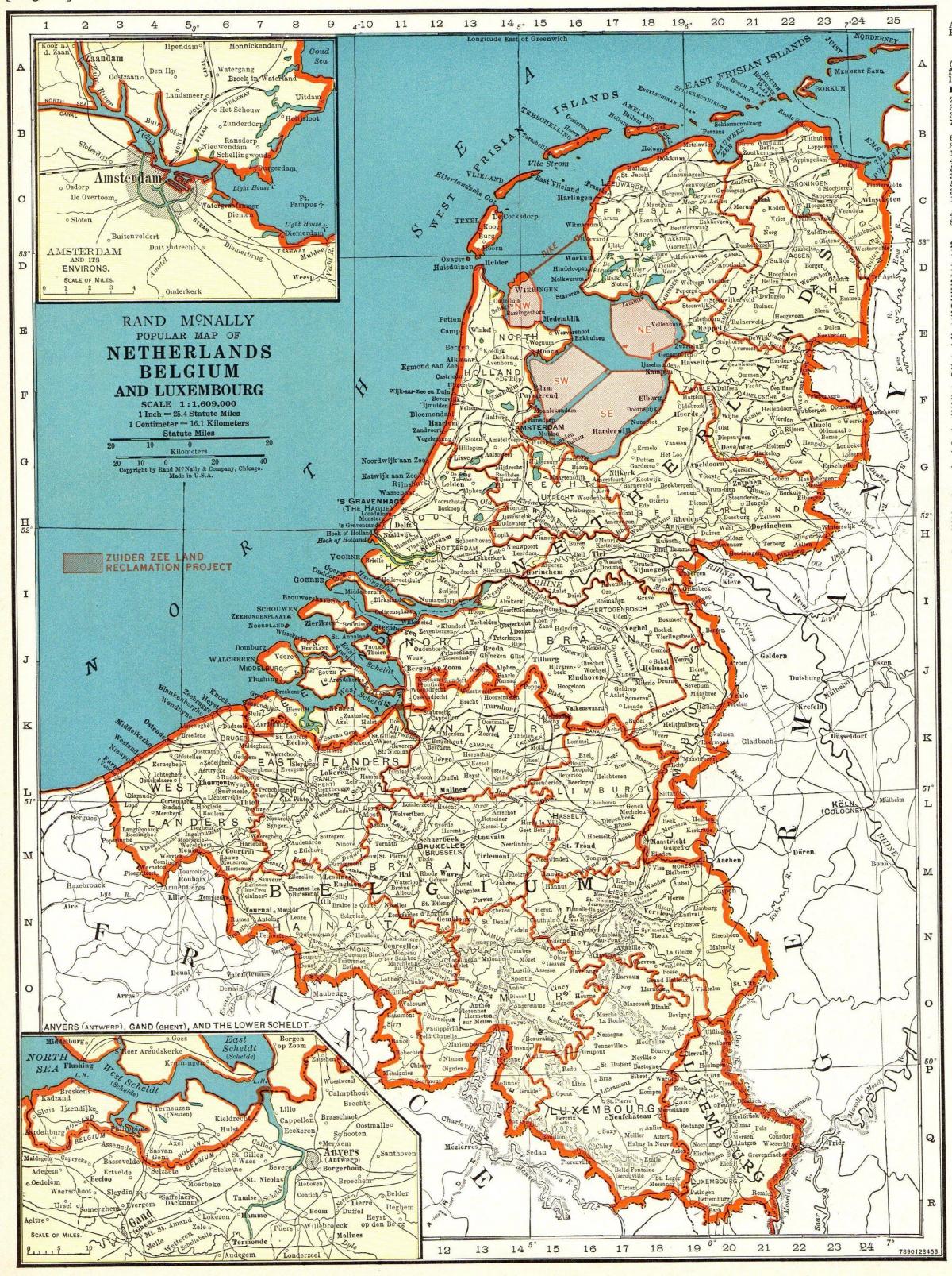 Carte historique des Pays-Bas