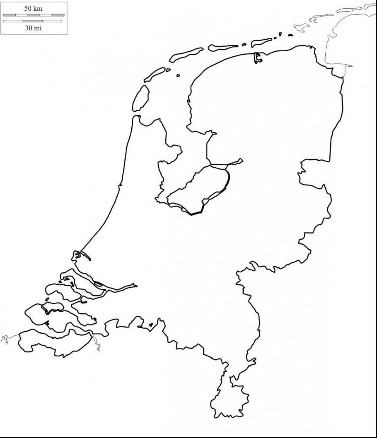 Carte des Pays-Bas vides