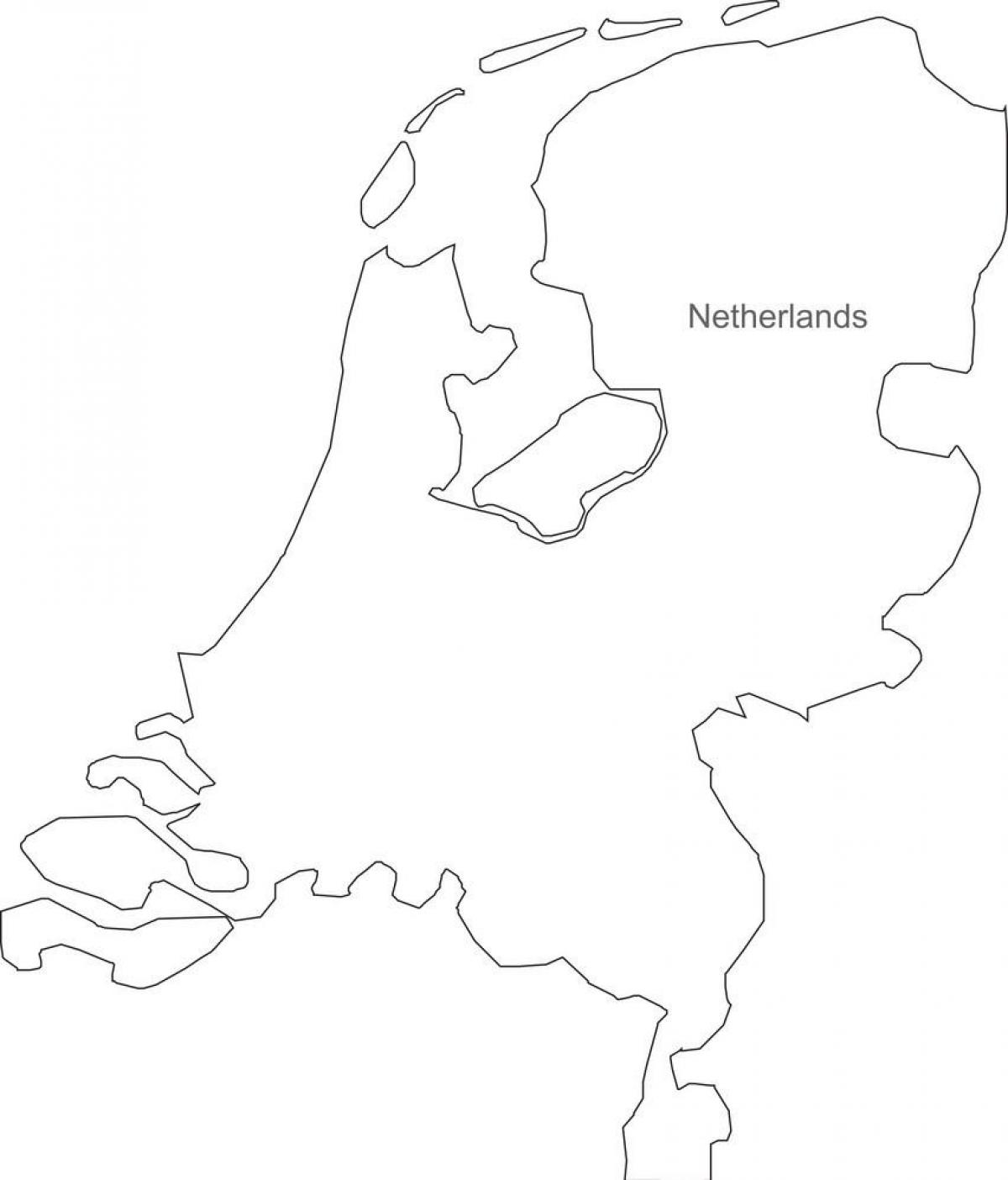 Carte des contours des Pays-Bas