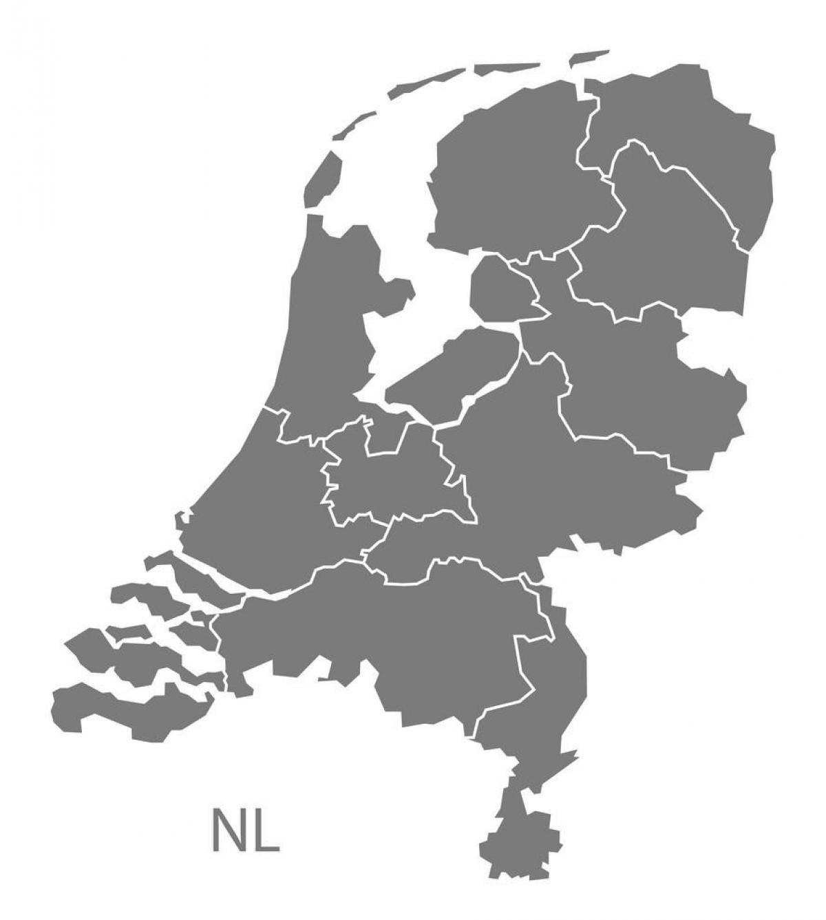 Carte vectorielle des Pays-Bas