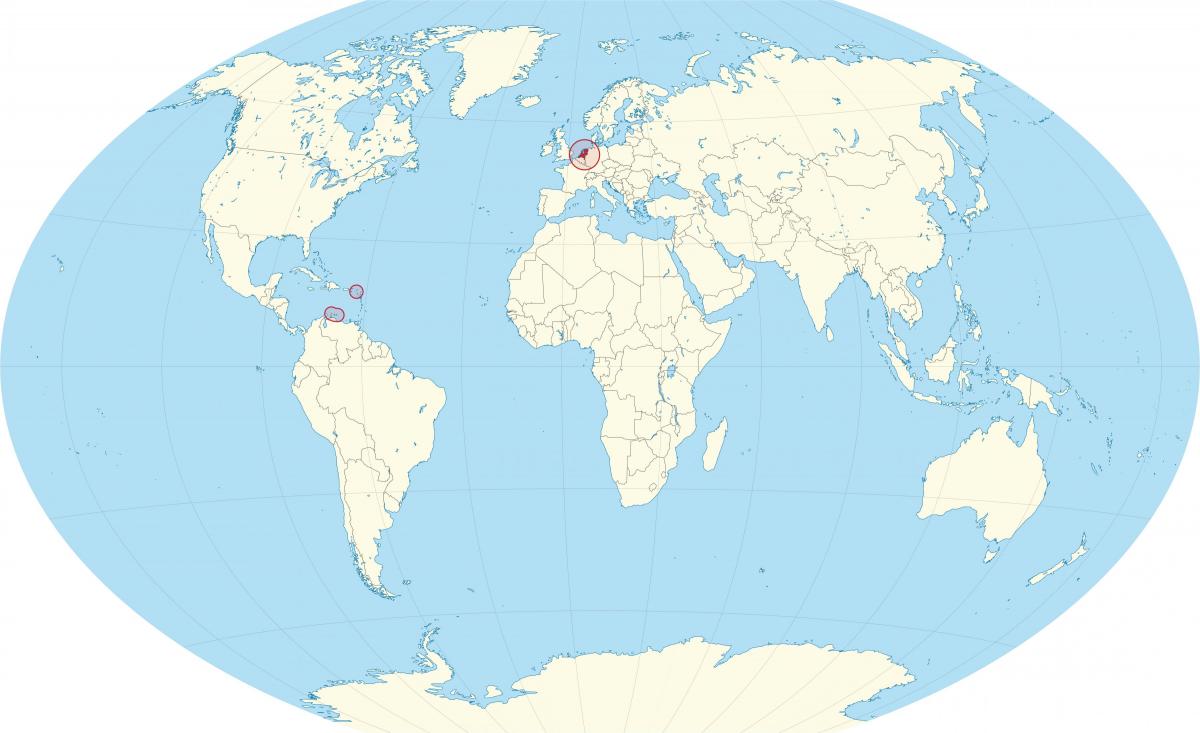 Situation des Pays-Bas sur la carte du monde